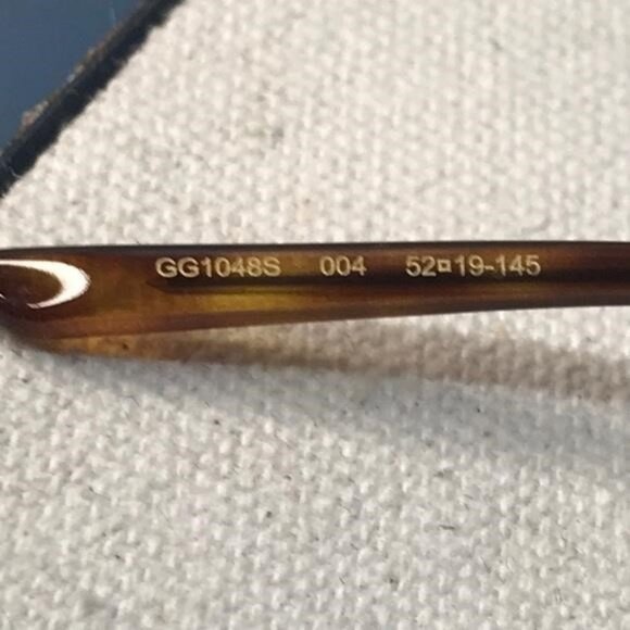 New Authentic Gucci GG1048S 004 Brown and Clear Men's Sunglasses - Picture 14 of 14